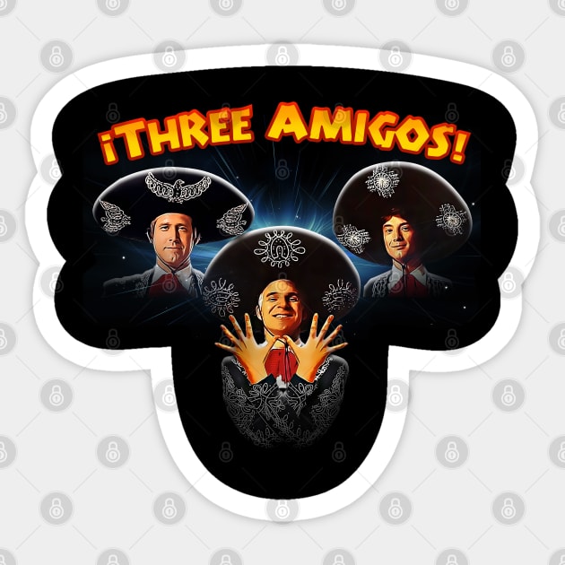 Three Amigos Queen Sticker by creativespero